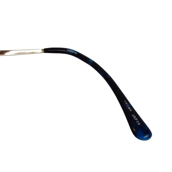 Elizabeth Arden Womens Aviator Eyeglasses Frames Gold & Blue Wire 56-15-140 - Picture 8 of 10